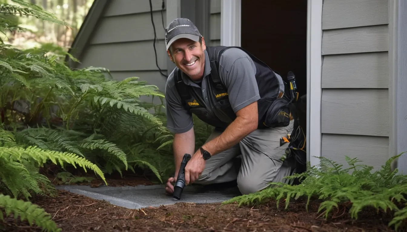A provider checking a crawl space vent on a home in the Kent area